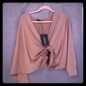 Plt Crop dolman Top Small blush